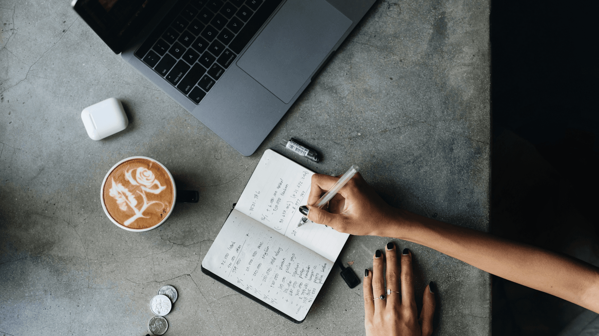 Person working with coffee